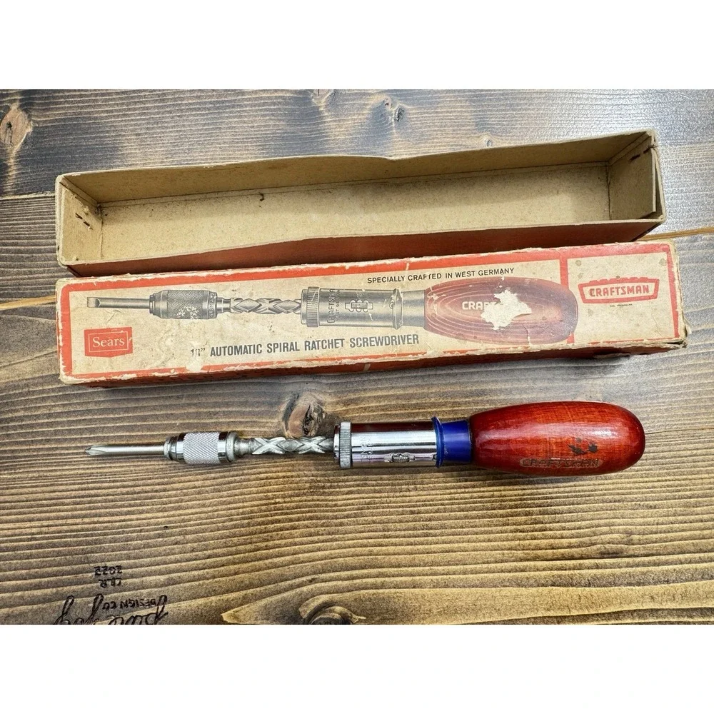 Vintage Craftsman‎ Automatic Spiral Ratchet Screwdriver West Germany Sears Box